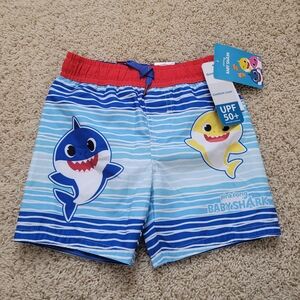 NWT Pinkfong Baby Shark Swim Trunks Boys 4T